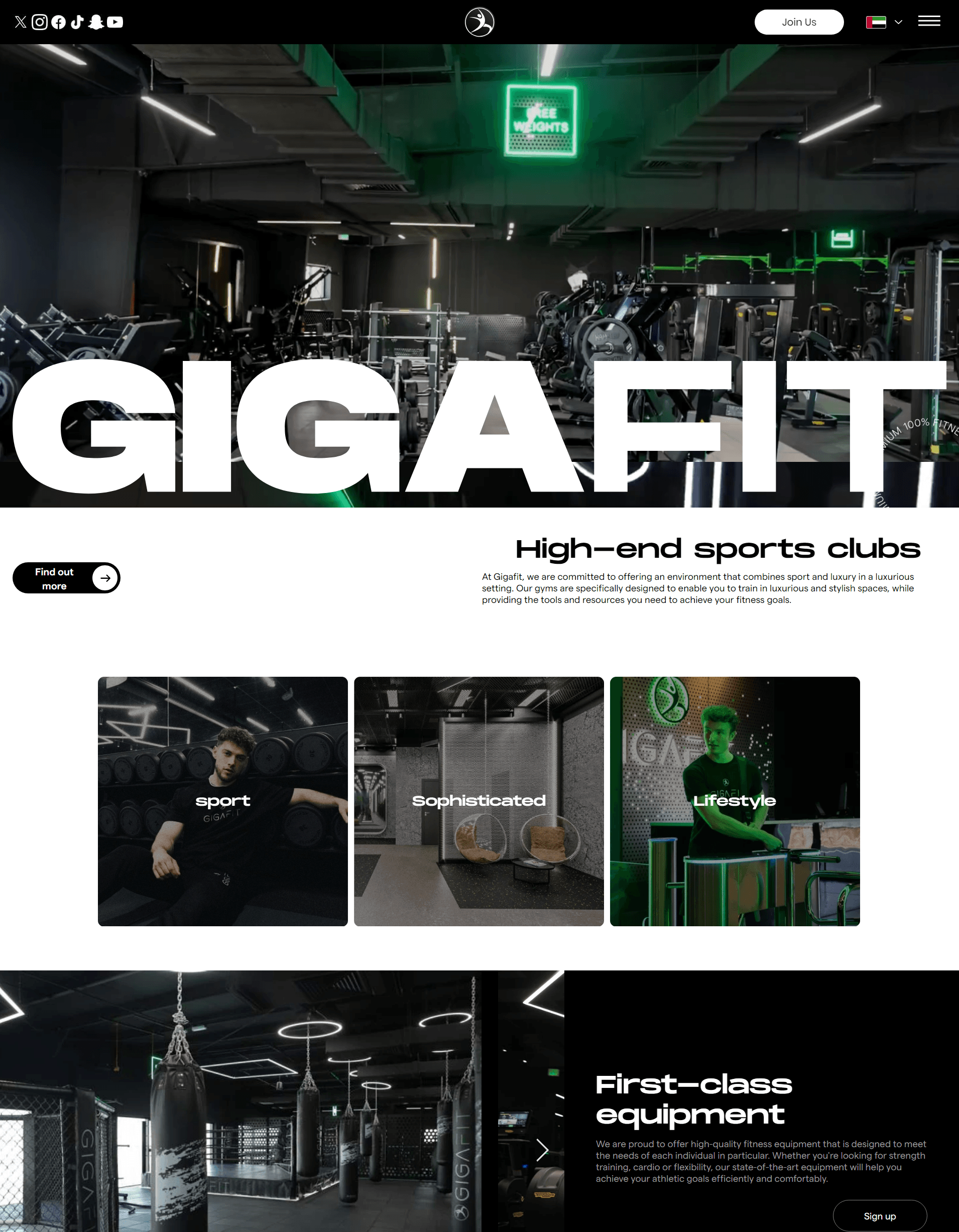 GigaFit – Ultimate Gym & Fitness Website design